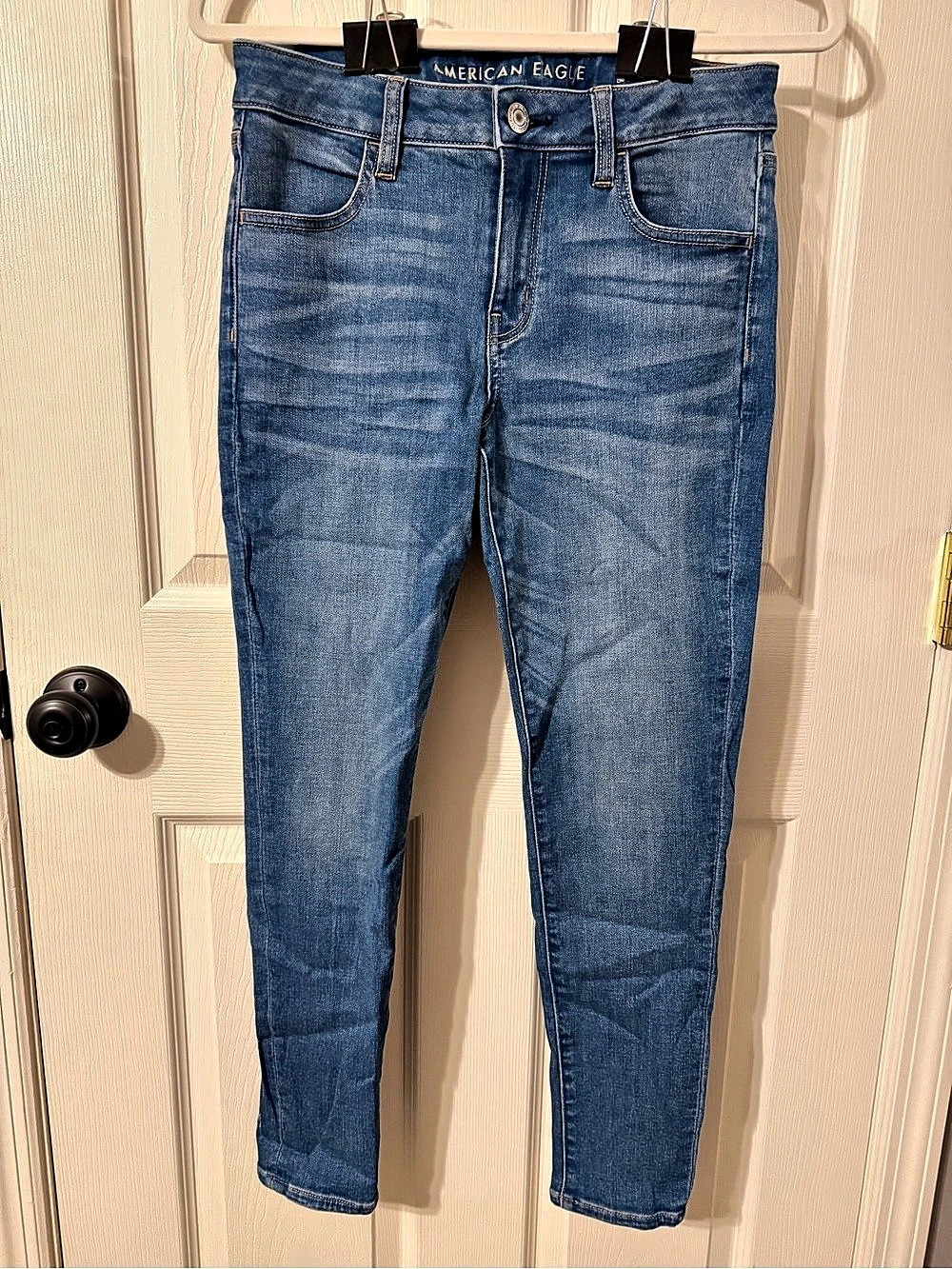 American Eagle Next Level Stretch Skinny Jeans Blue Size 8 Short
